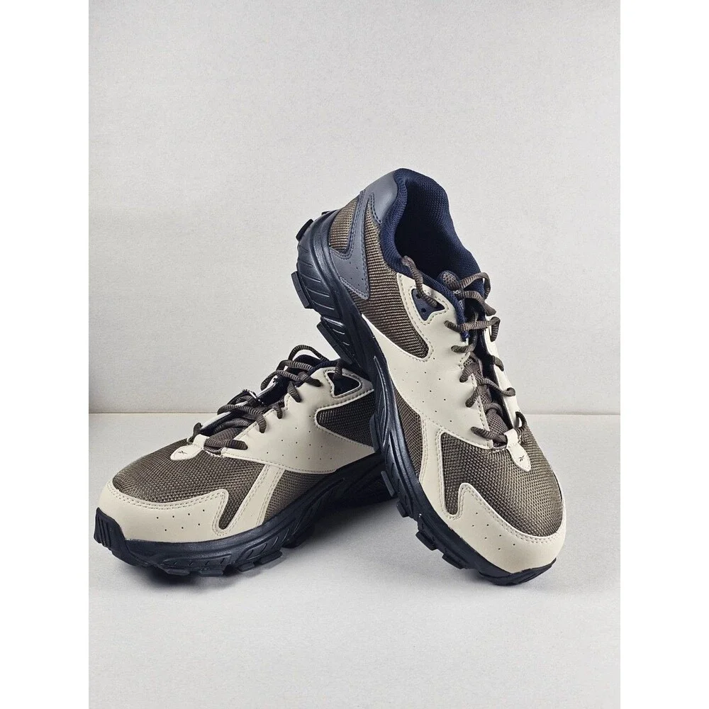 Reebok Hyperium Work EH Steel Toe E-Wide Shoes Tan Blue Brown - NEW Open Box